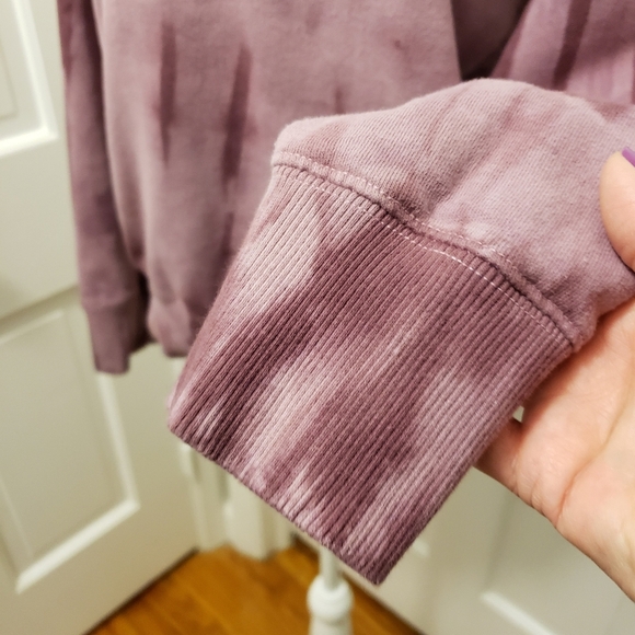 Spiritual Gangster x Peloton Purple Tie-Dye Raglan Crewneck Sweatshirt Medium - Picture 3 of 10